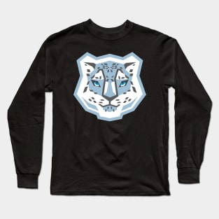 snow leopard geometric Long Sleeve T-Shirt